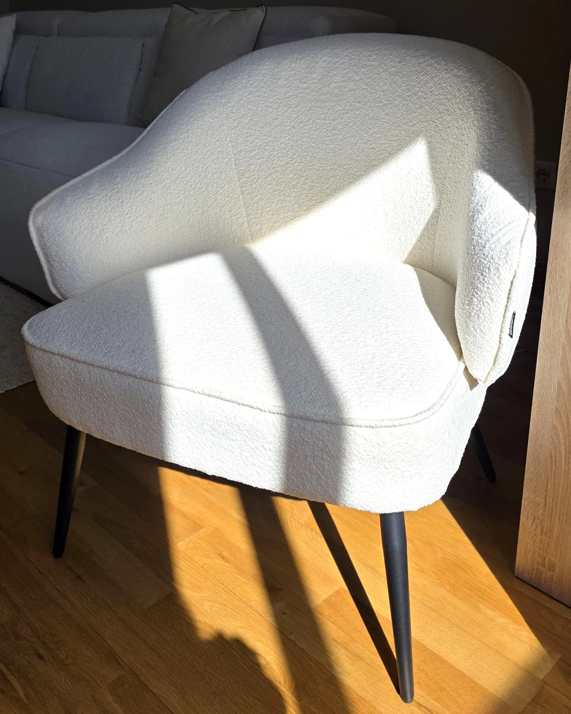 Fauteuil KAYLA Bouclé Gebroken wit