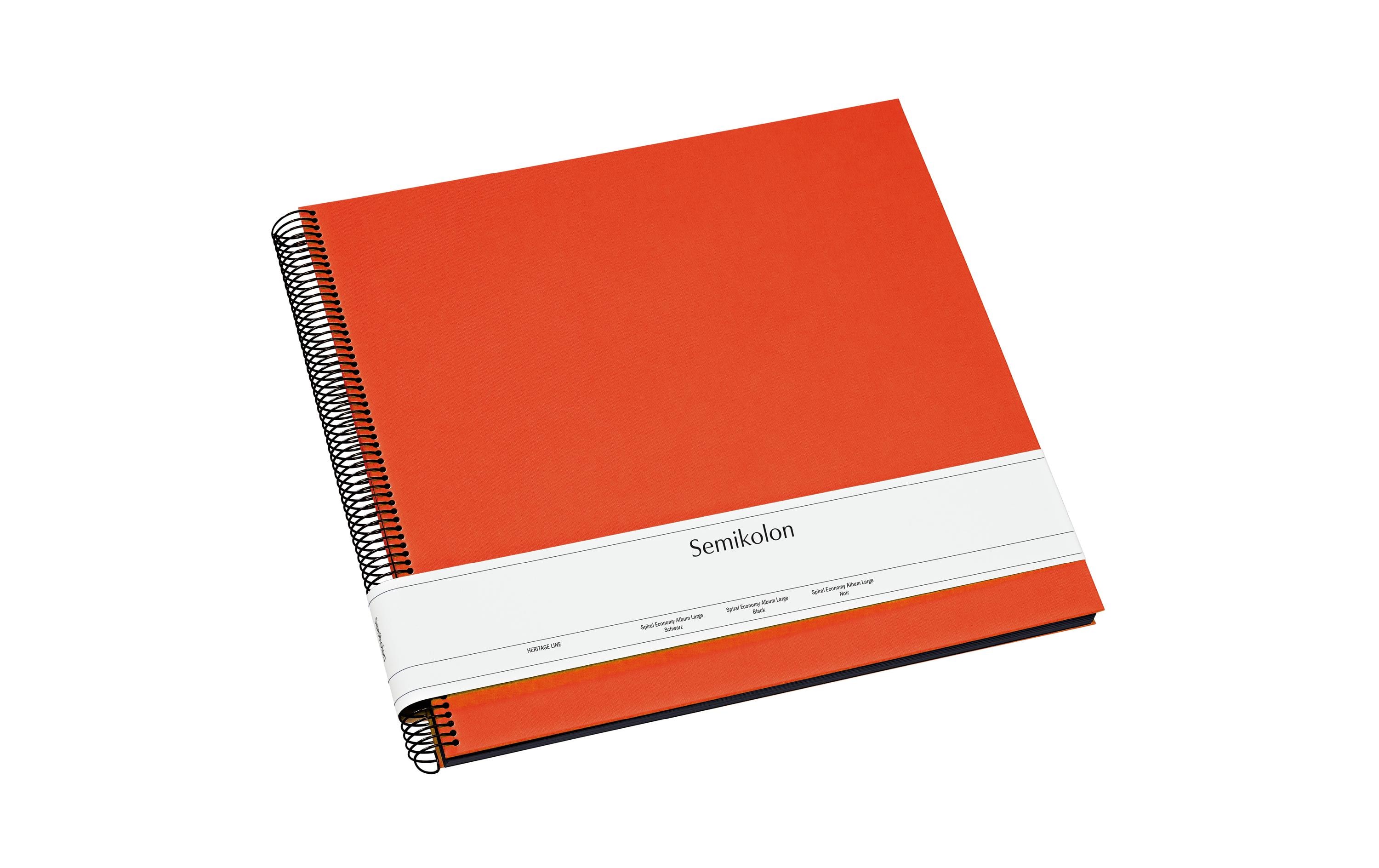 Fotoalbum 34.5 x 33.2 cm Orange, 50 schwarze SeitenAlbum für Ihre schönsten Fotos und Erinnerungen