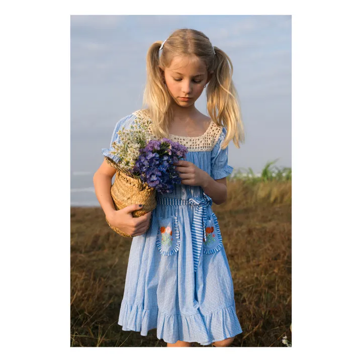 Kidsagogo Robe Precious Col Crochet | Bleu