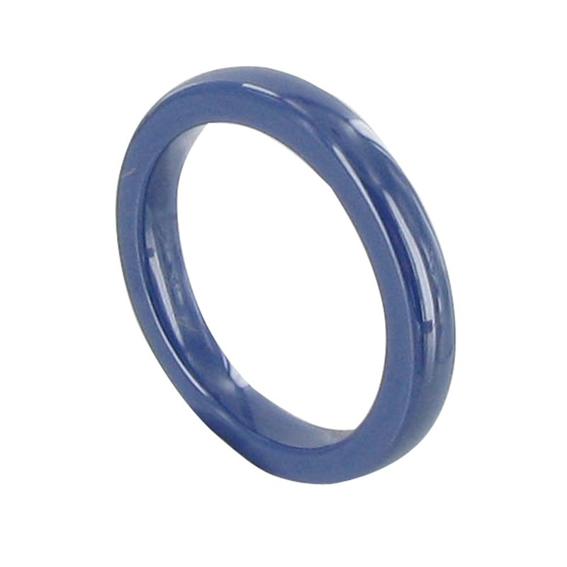 Bague Anneau de Céramique Bleue - 3mm