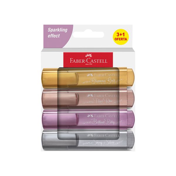 Faber-Castell Conjunto 4 Marcadores Com Brilho