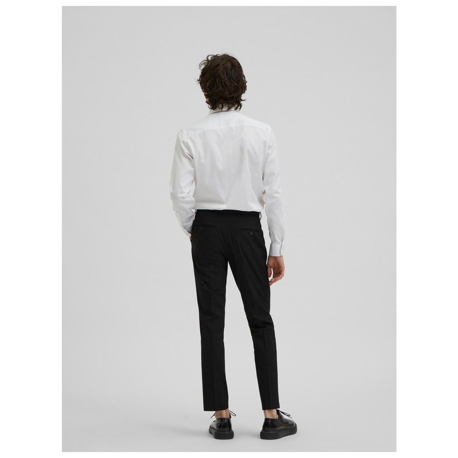 selected SLHSLIM-MYLOLOGAN BLACK TROUS