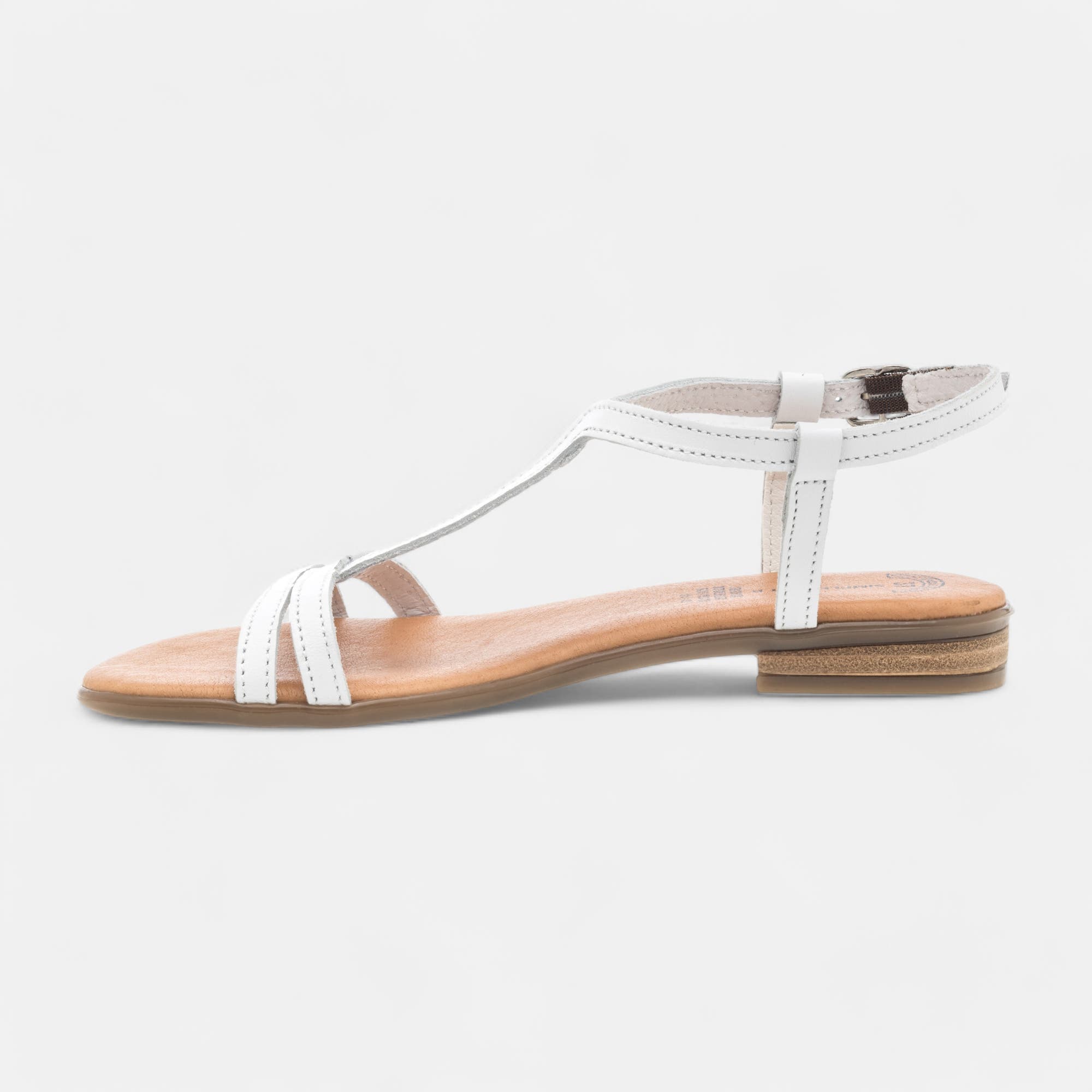 Sandales Femme en cuir blanc