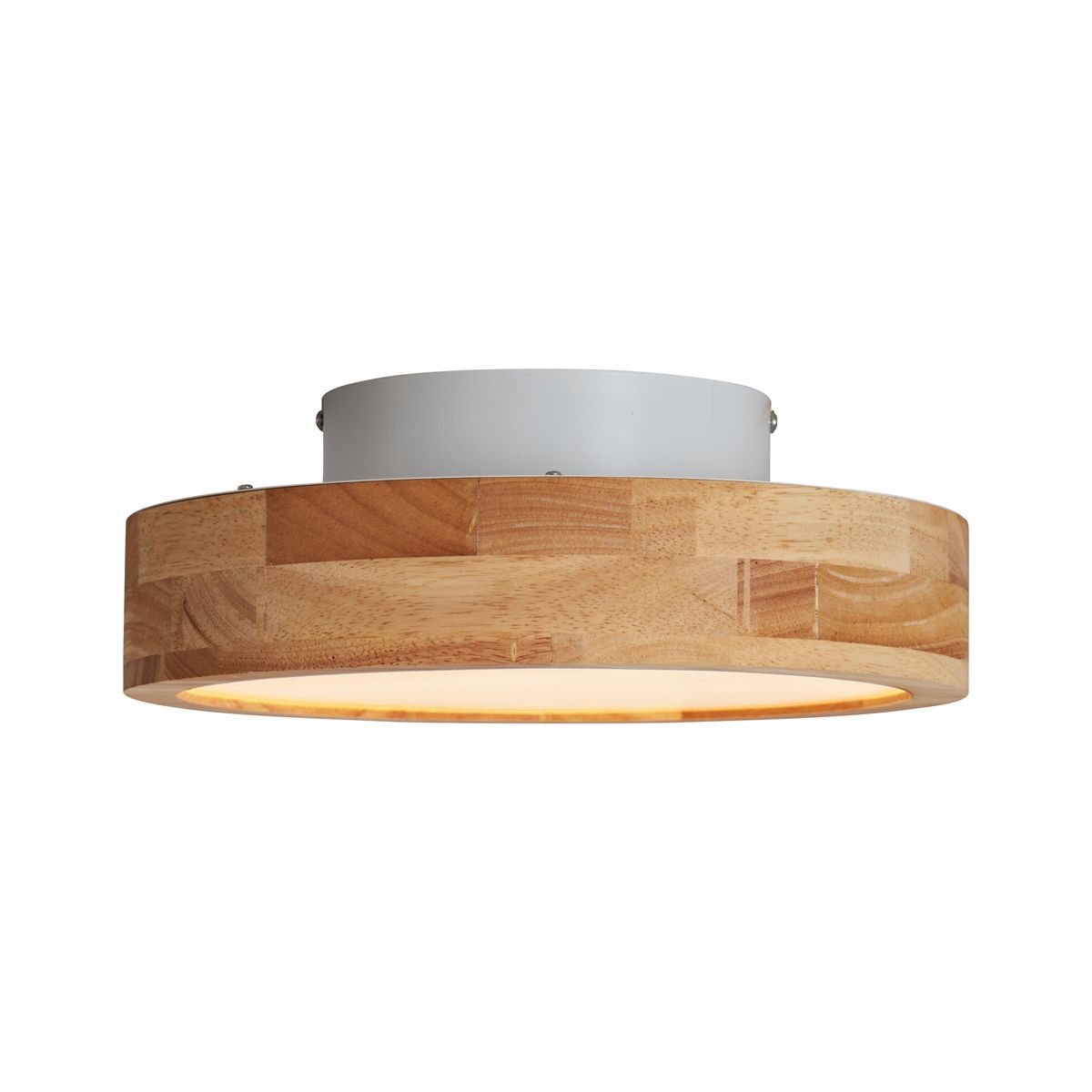 Scandinavische plafondlamp hout 30cm incl. LED dimbaar - Pecker