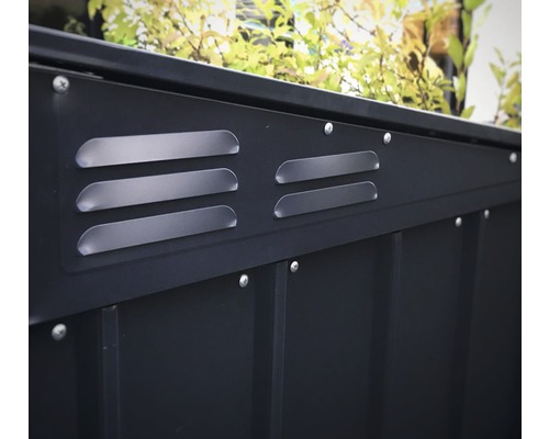GLOBEL 7x3 bakken opbergbox, 233x95x132 cm, antraciet
