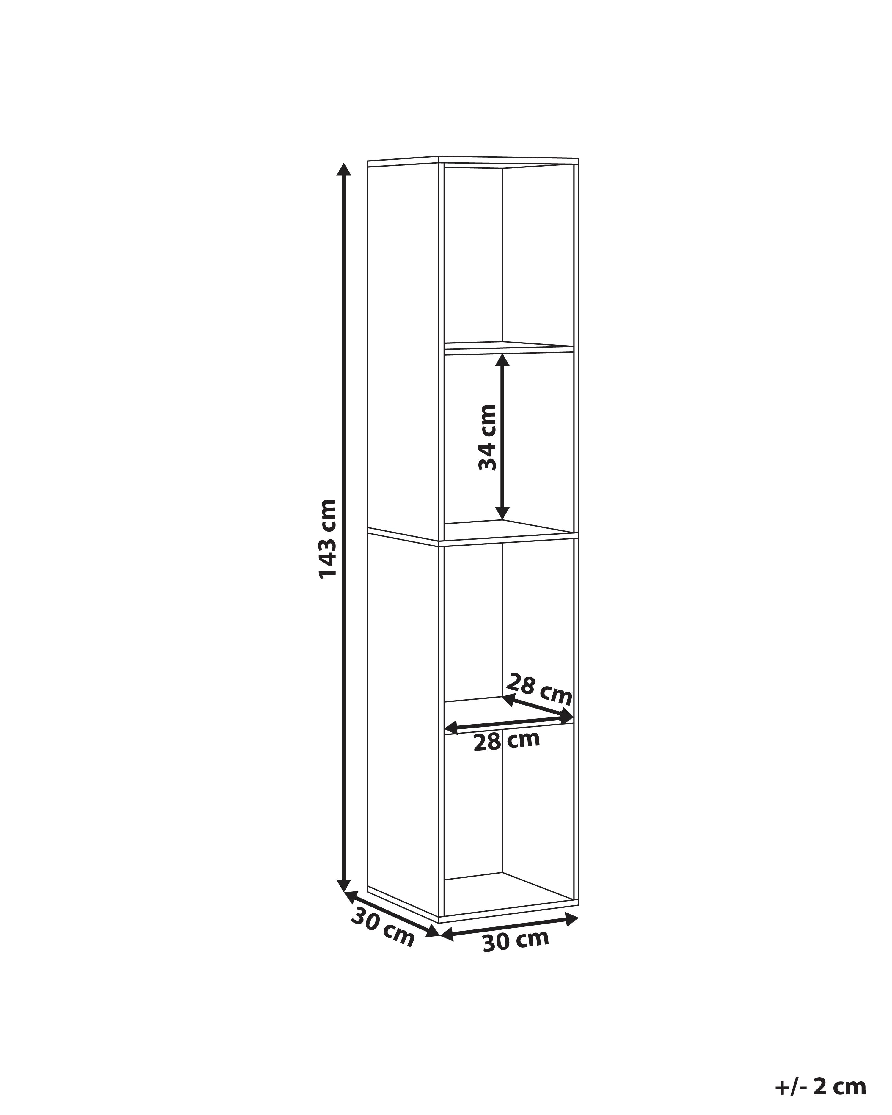 Boekenkast met 4 planken WINNIPEG 143 cm Wit