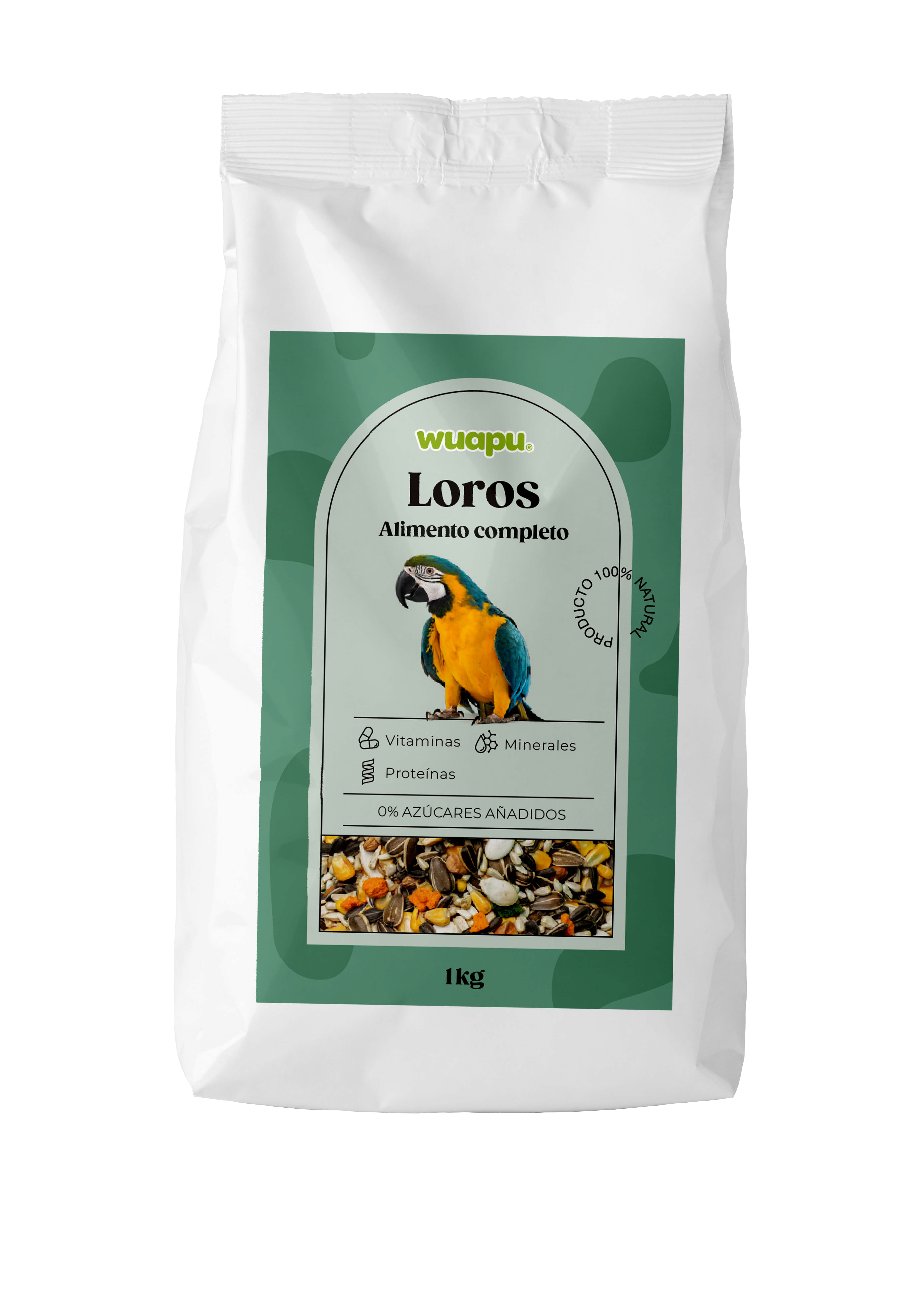Alimento para papagaio WUAPU 1 kg