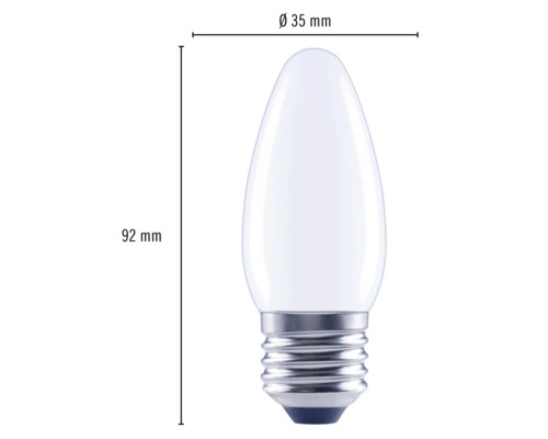 FLAIR LED kaarslamp, dimbaar, C35 E27/2,2W (25W) 250 lm 2700 K warm wit mat