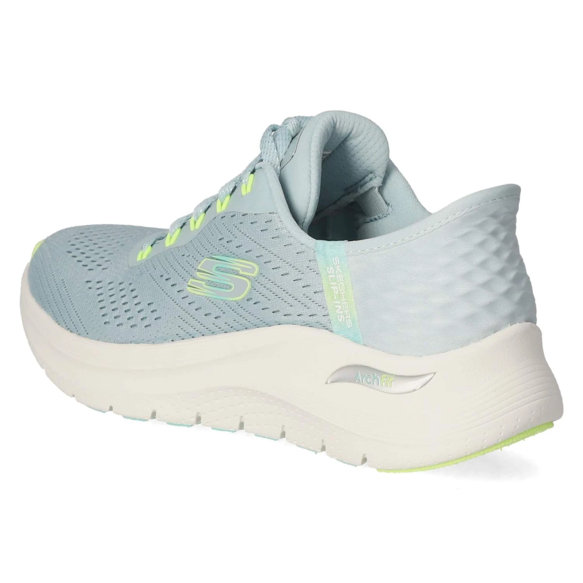 SkechersLow Sneaker EASY CHIC - blue/lime