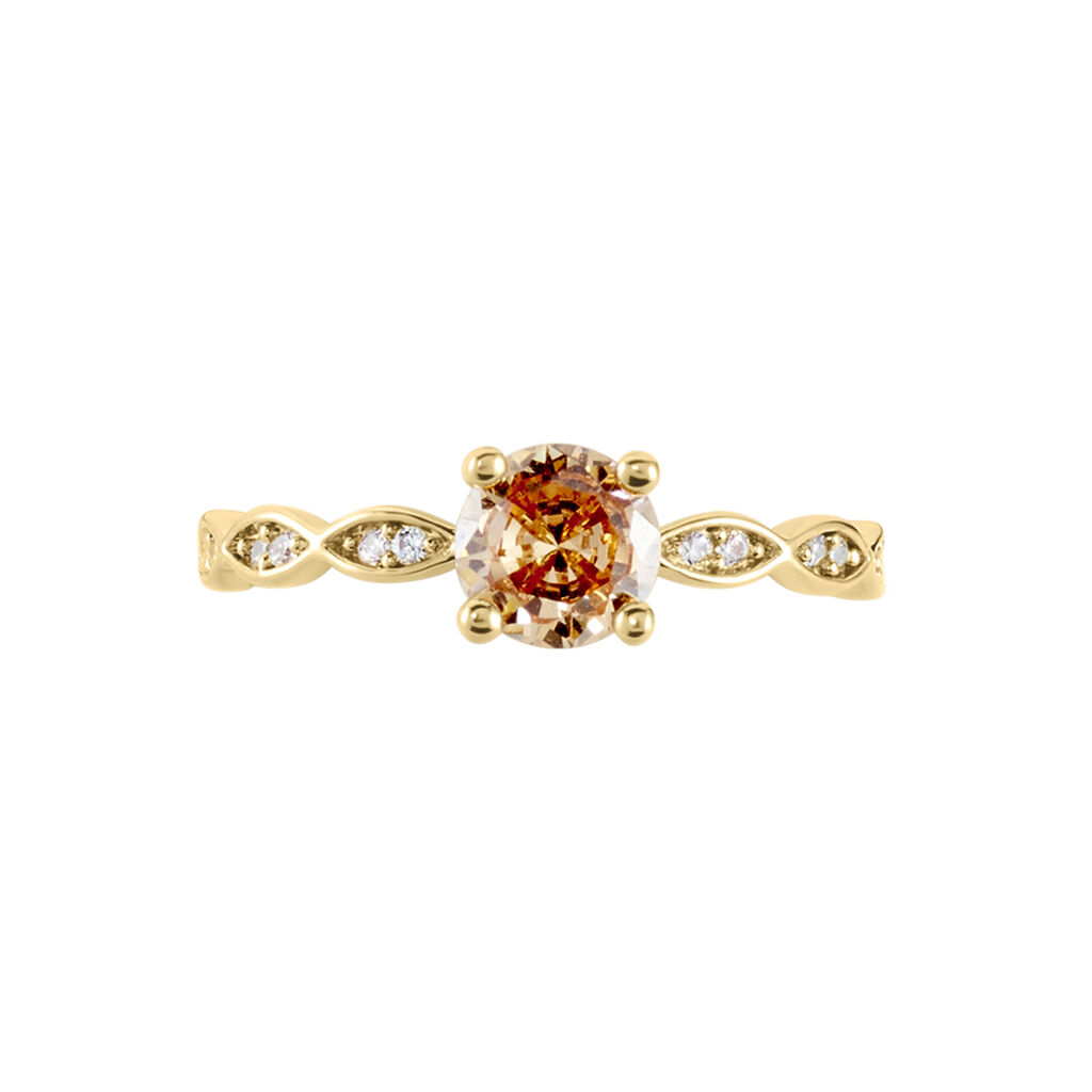 Bague Kurt Plaqué Or Jaune Oxyde De Zirconium