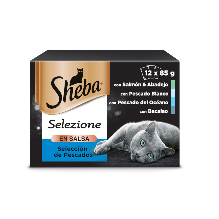 Molho de peixe Sheba Selezione em sachê para gatos - Pacote múltiplo