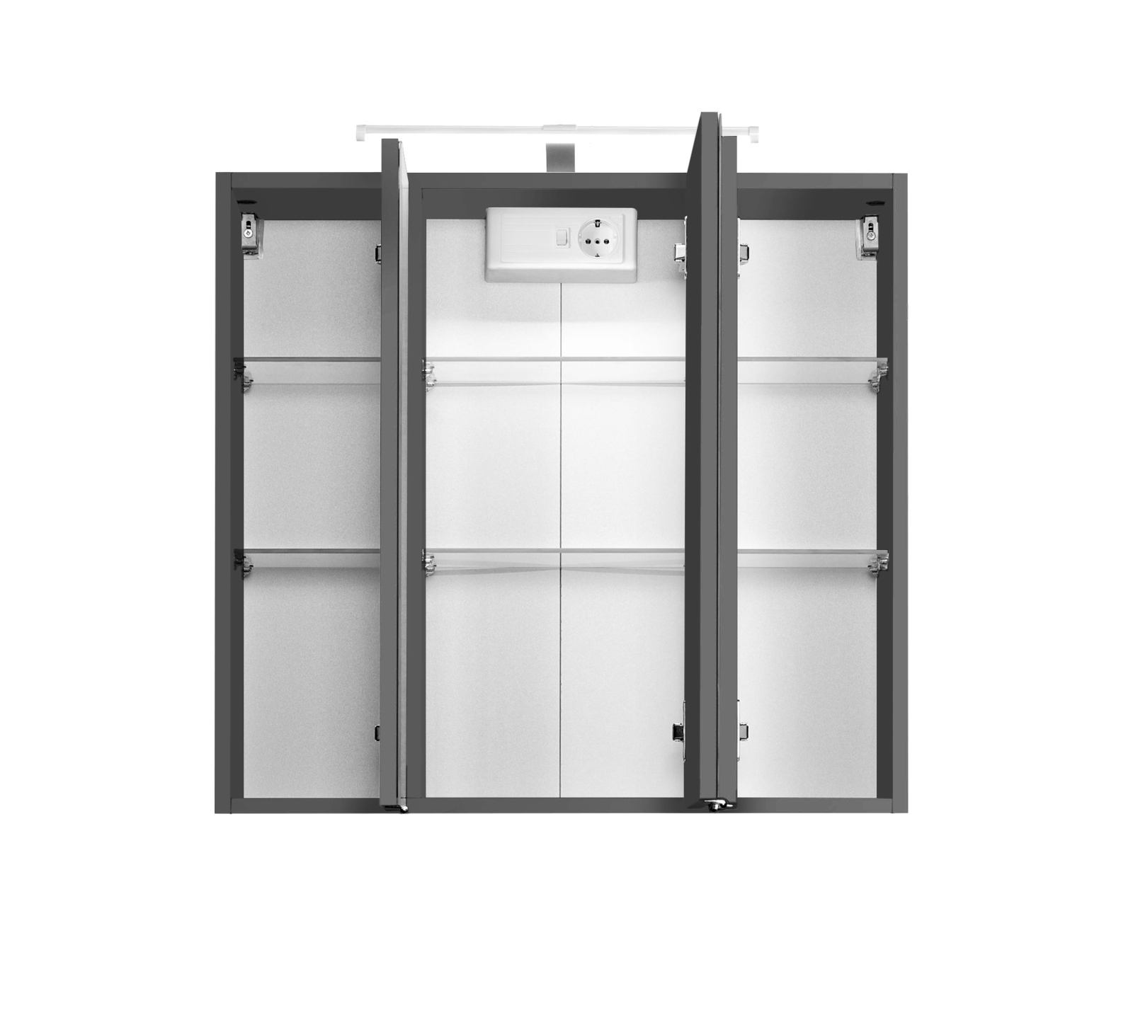 2-teiliges Badmöbel-Set BOLOGNA - Eiche rauchsilber-grafitgrau - 70 cm breit