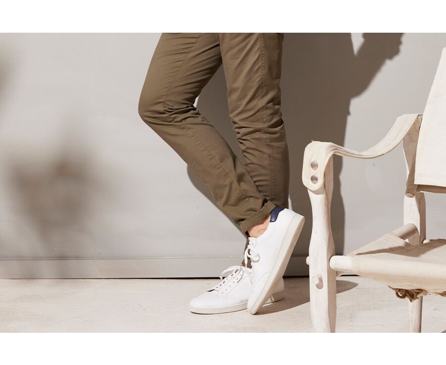 Sneakers cuir blanc homme - CANUNDA
