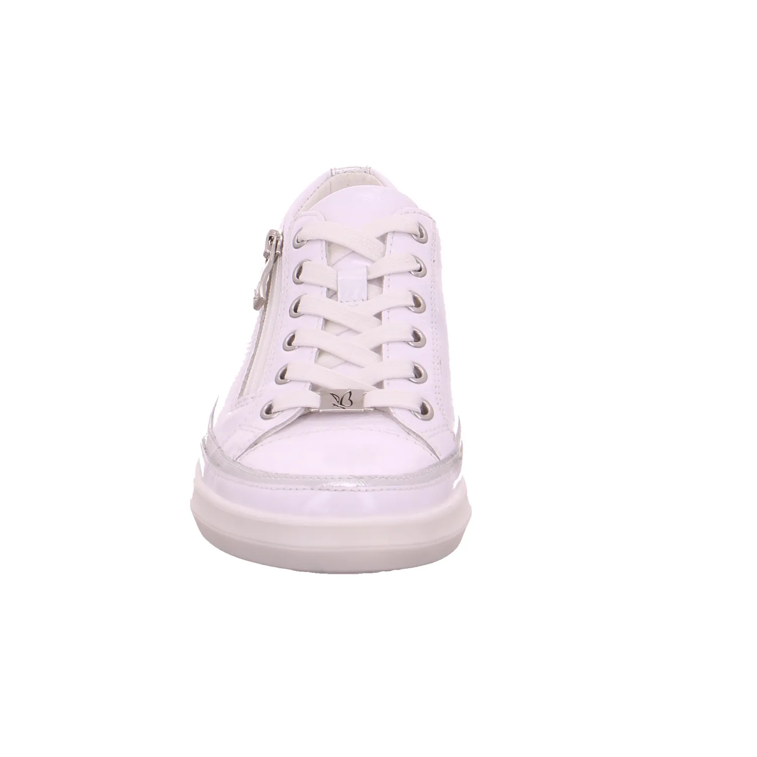 CAPRICE Sneaker Weiss Leder  mit Wechselfussbett