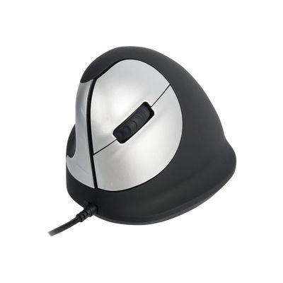 R-Go Tools - souris filaire ergonomique pour gaucher - noir et argent