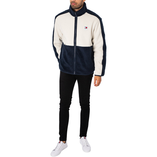 Tommy Jeans - Chaqueta Teddy De Mezcla De Texturas Multicolor