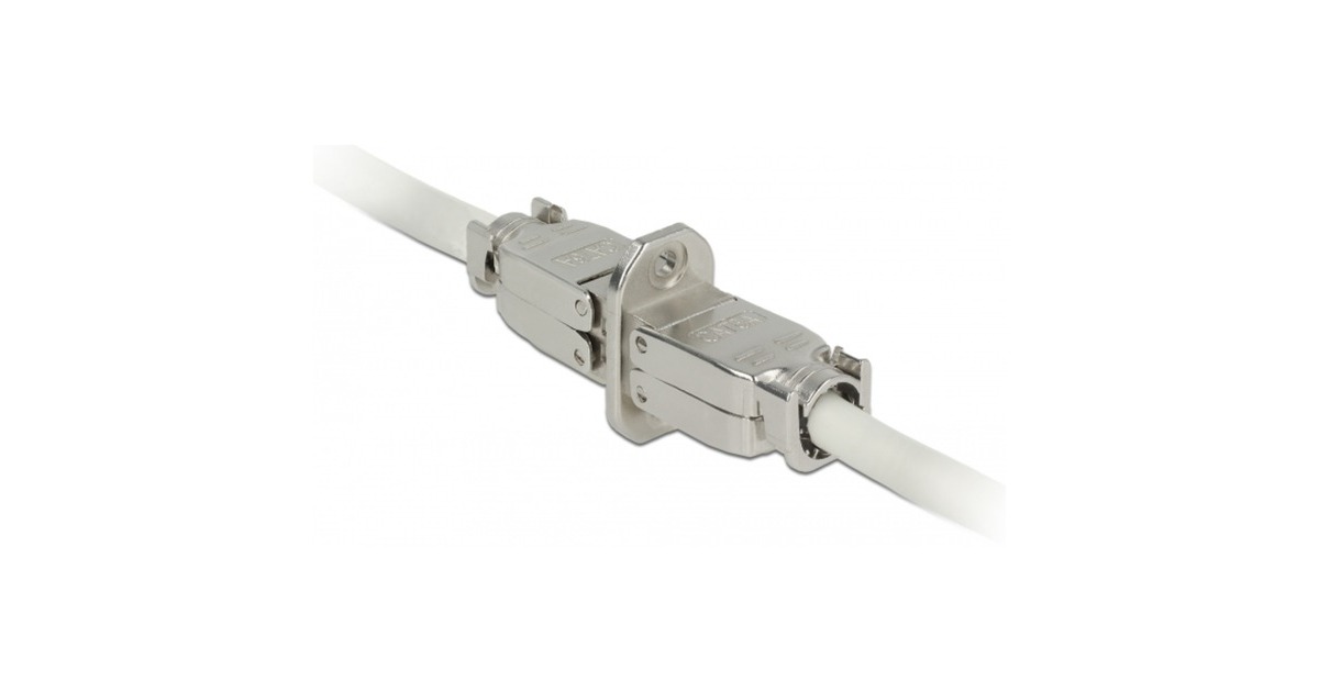 DeLOCKKoppeling voor netwerkkabel Cat.6A STP  (Zilver)
