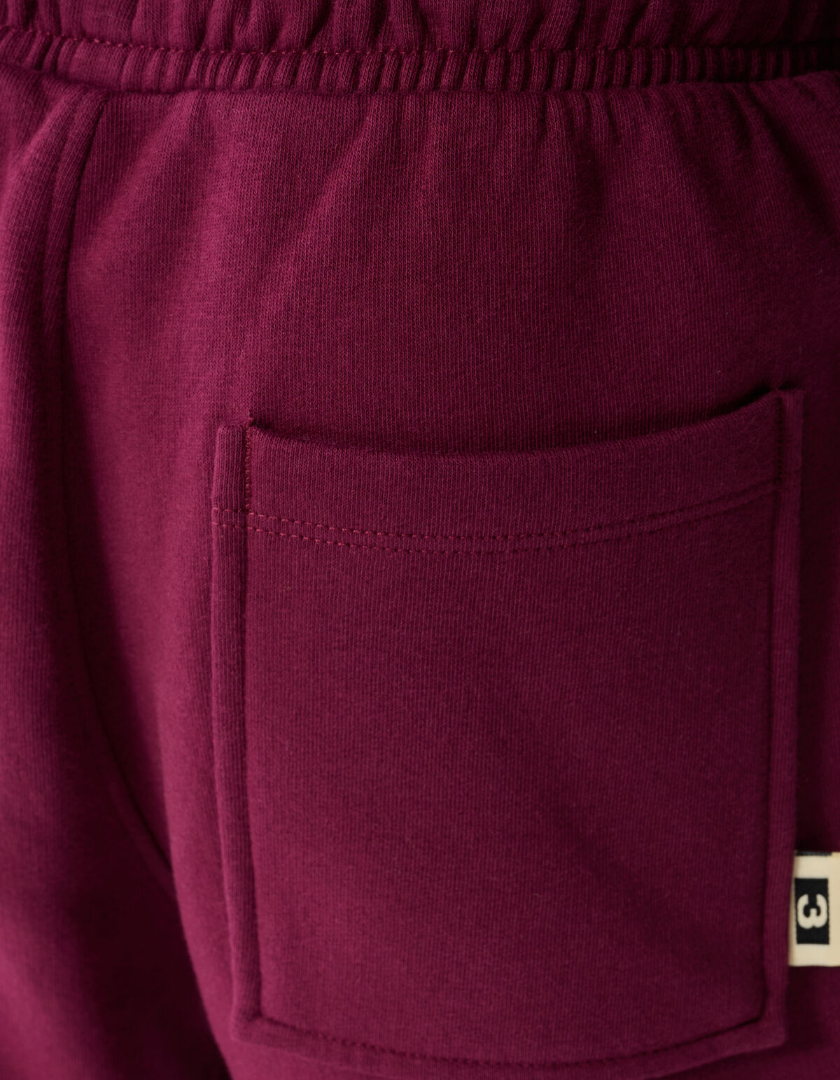 Relaxed Fit Sporty Broek Donkerrood