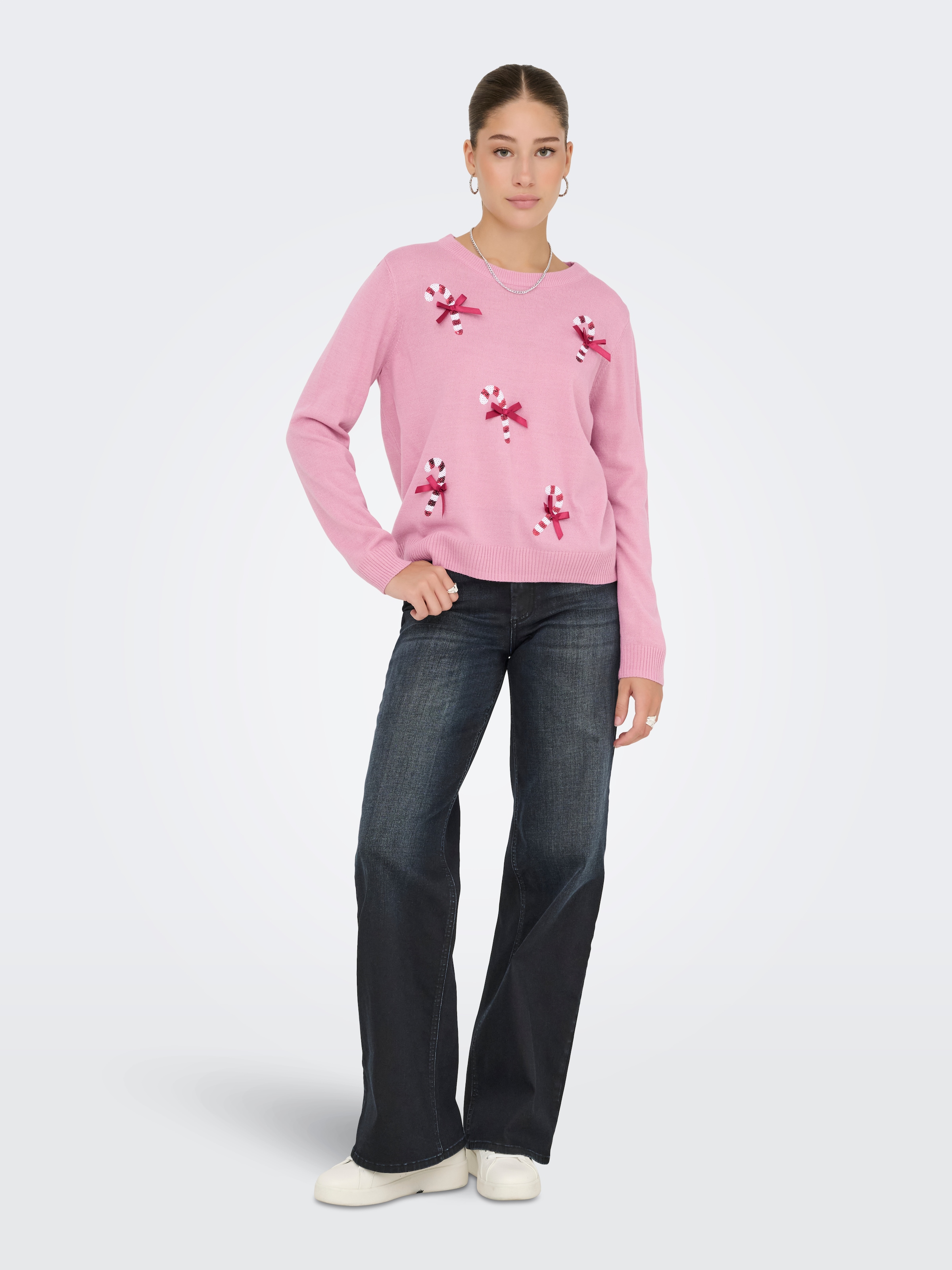 ONLY Weihnachtspullover »ONLXMAS SHINE LS ONECK KNT«