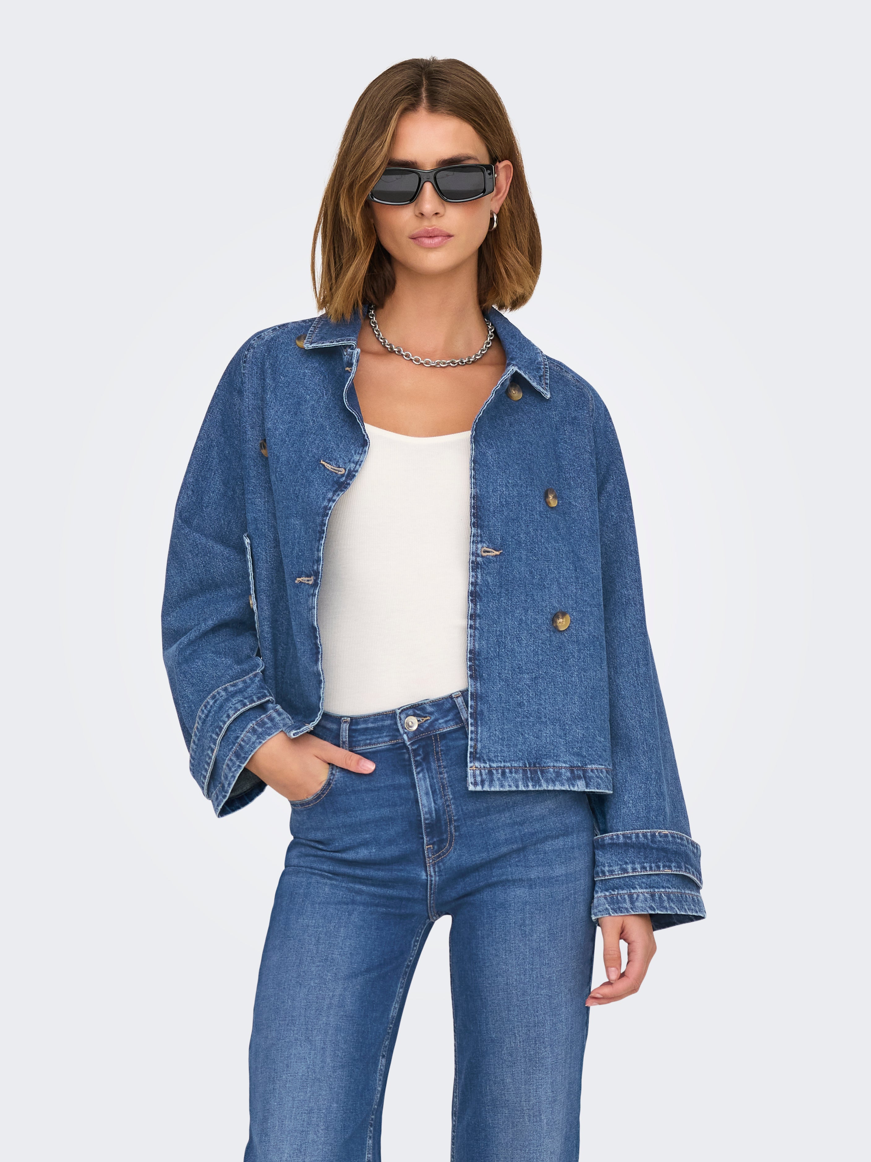 ONLAPRIL Jeansjacke Medium Blue Denim