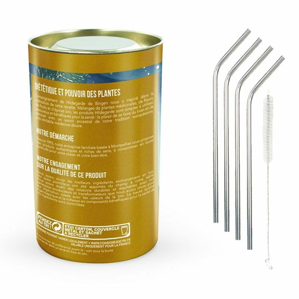 Tisane bonne étoile + 4 pailles en inox