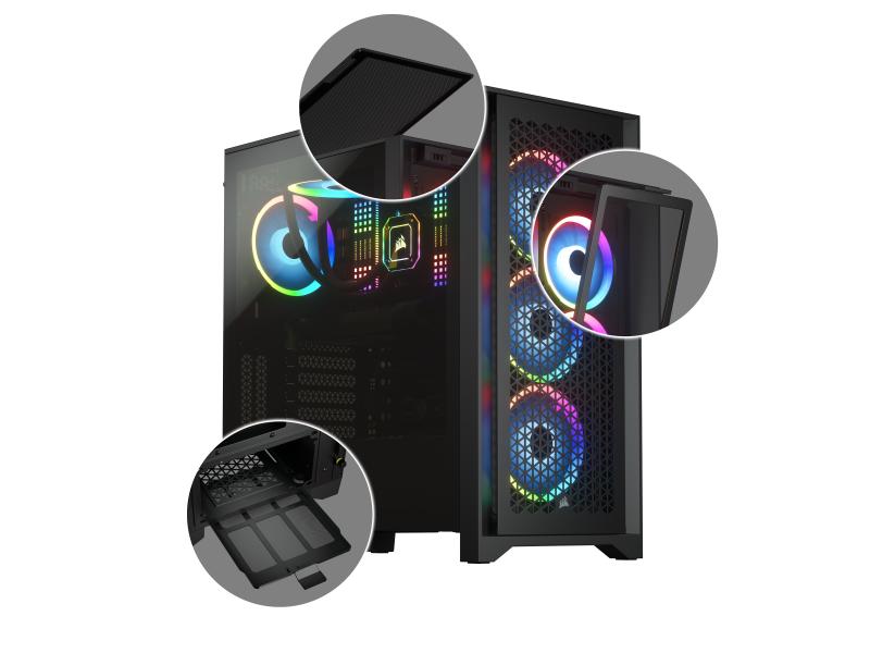 Corsair 4000D Airflow Schwarz Corsair Midi Tower 4000D Airflow Schwarz