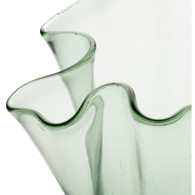 Faltenvase Thüringer Waldglas