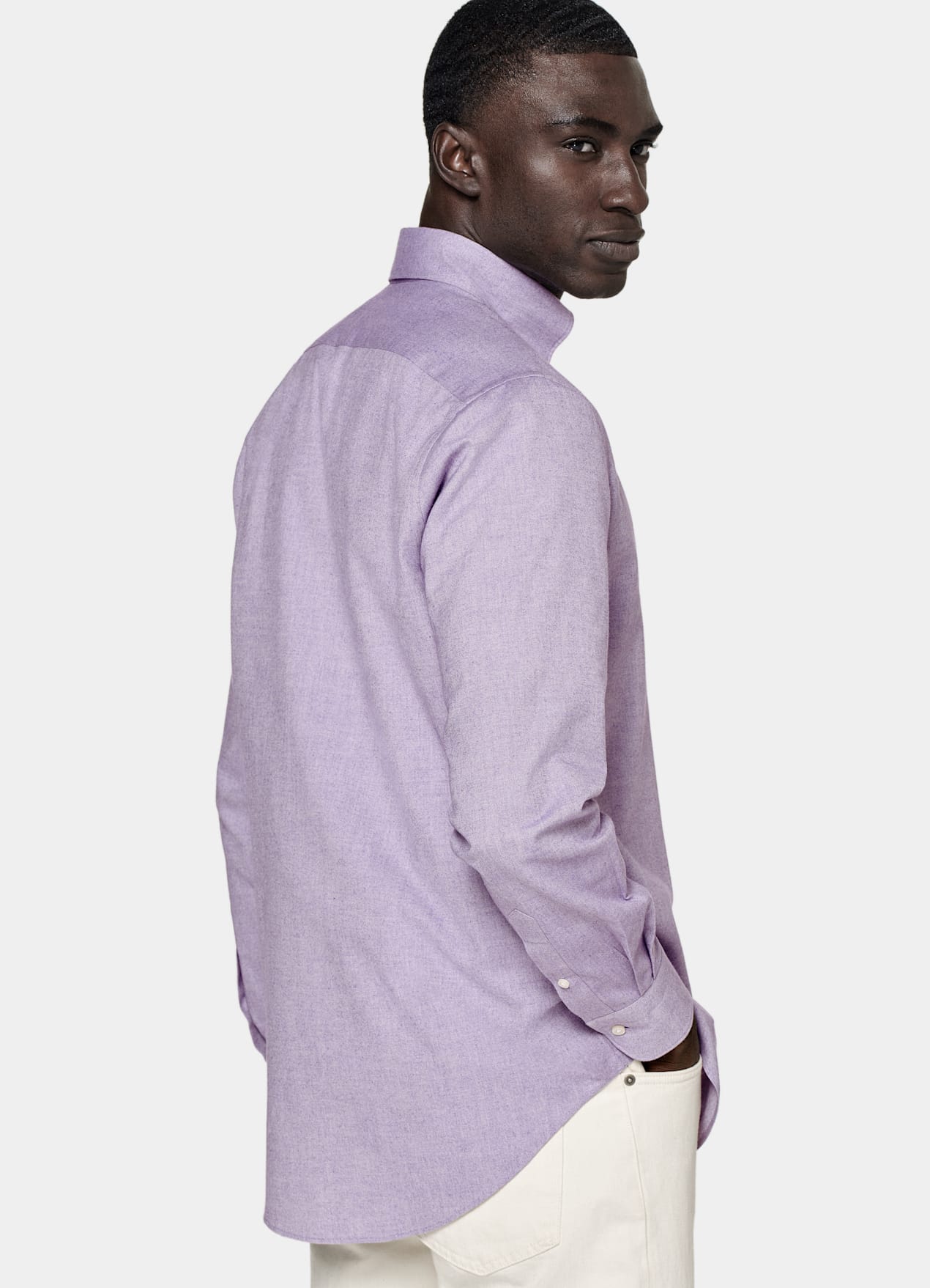 Chemise coupe ajustée violette