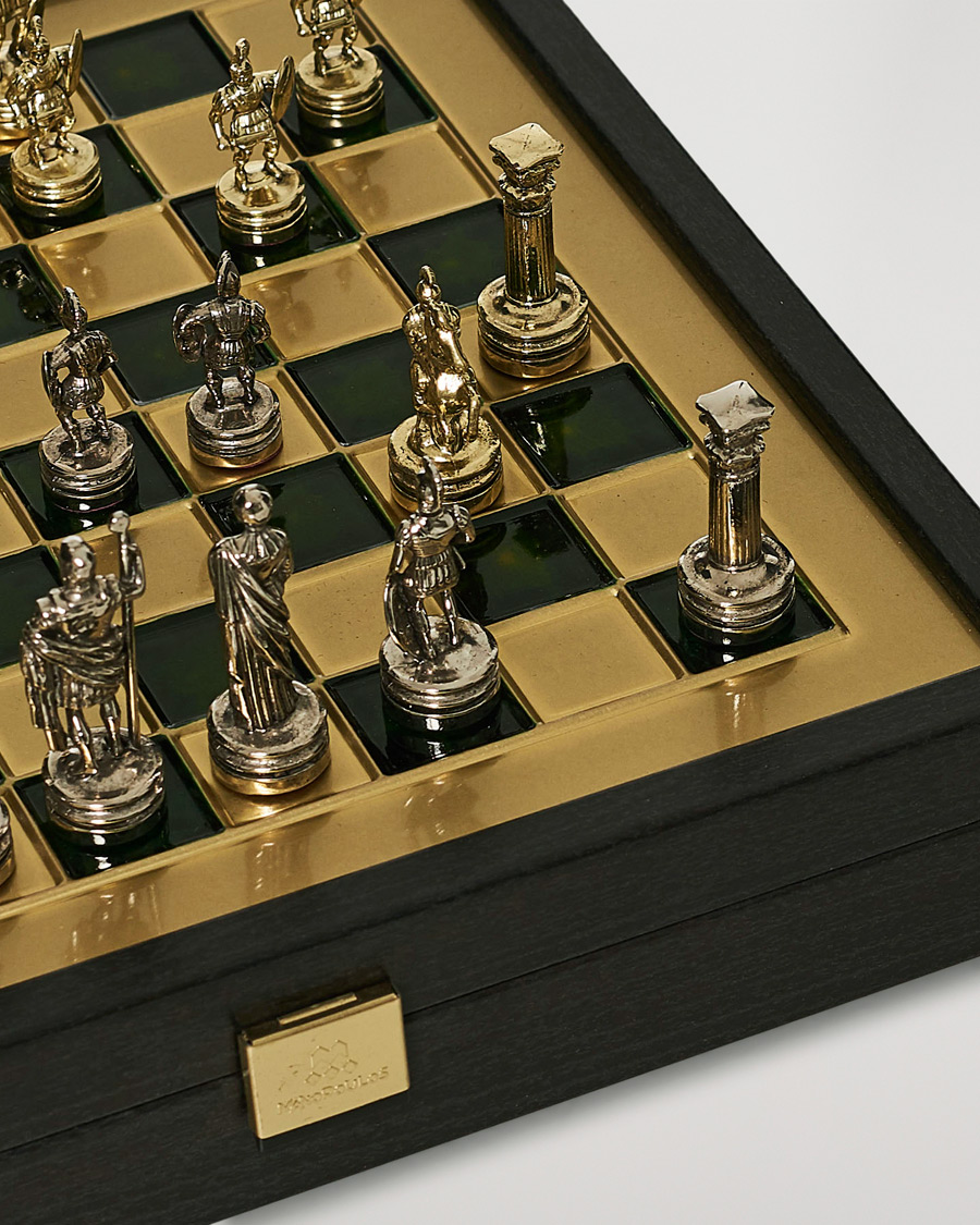 Manopoulos Greek Roman Period Chess Set Green