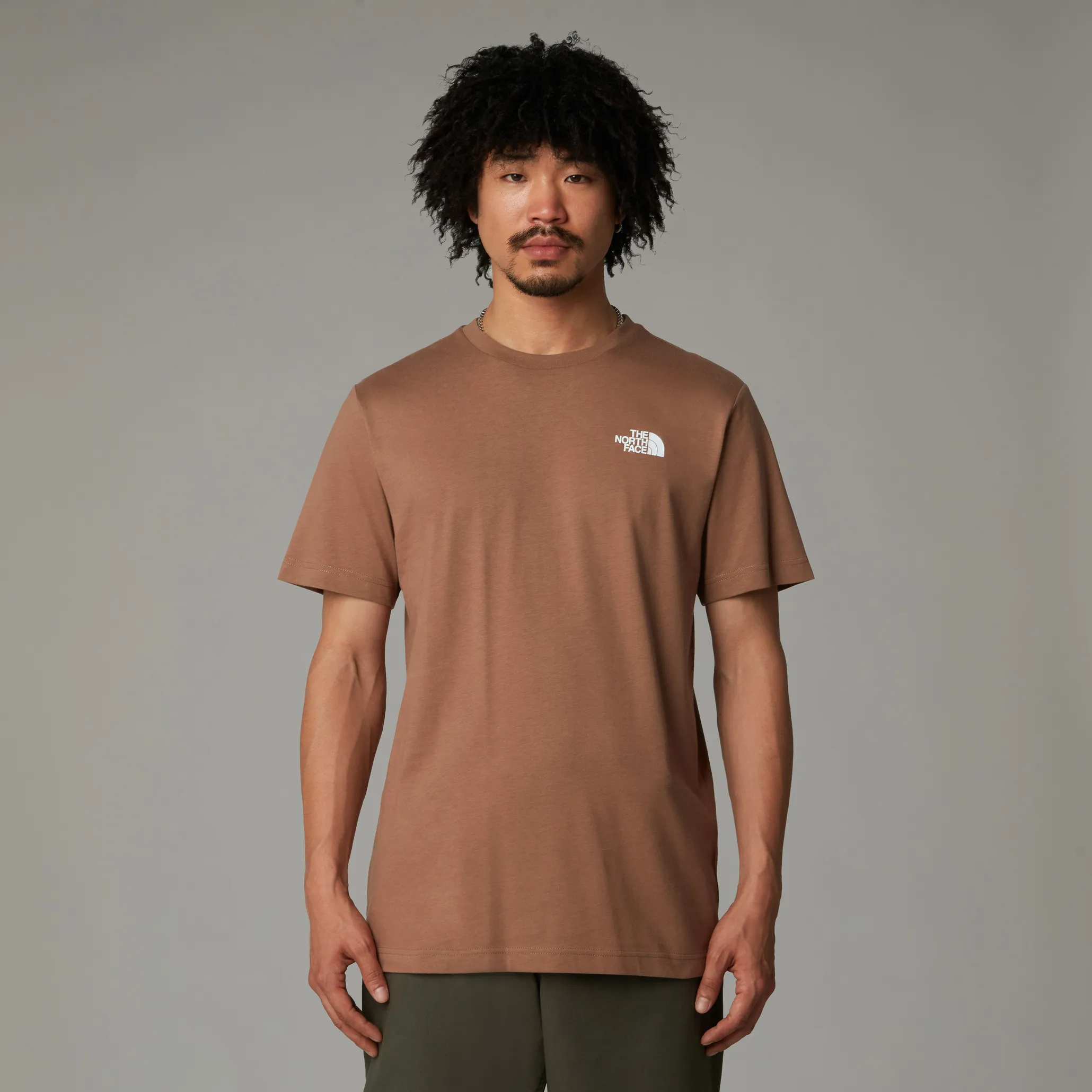 The North Face M S/S BOX NSE Tee Latte/gravel