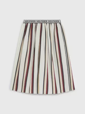 Saia Global Stripe Ajustada e Evasê