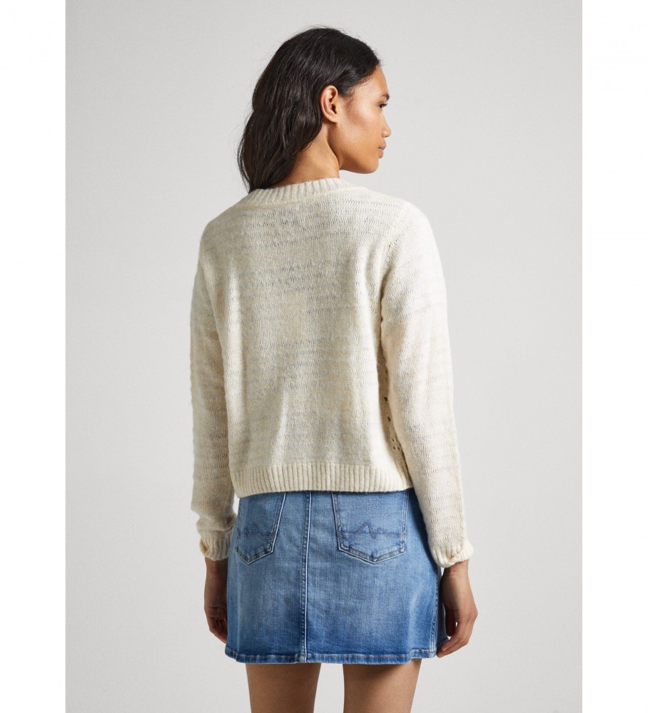 Cardigã Emily da Pepe Jeans, Off-White