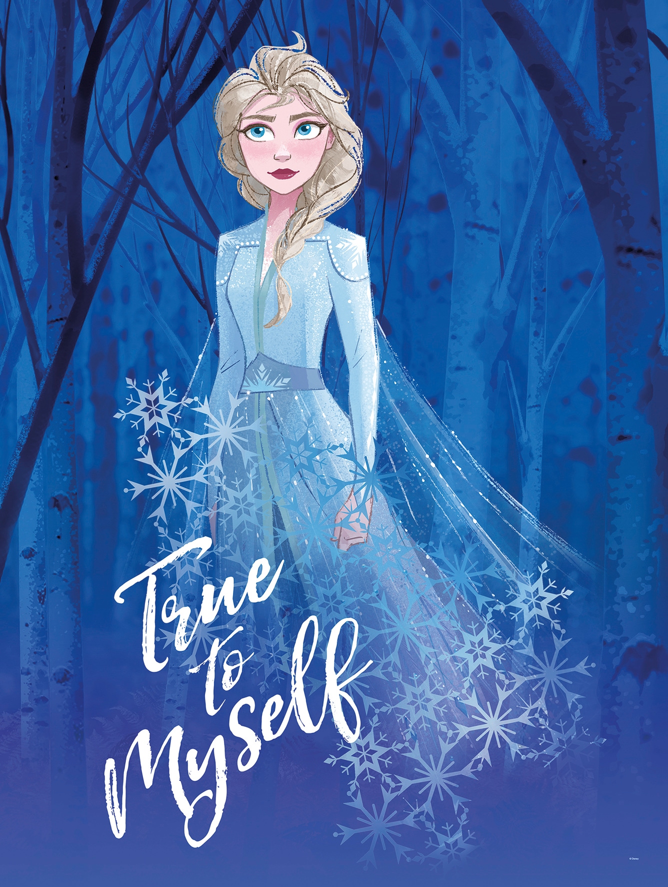 Komar Bild »Frozen 2 Elsa true to myself« Disney 1 Stk. tlg. Wandbild zur Dekoration im Kinderzimmer - ohne Rahmen