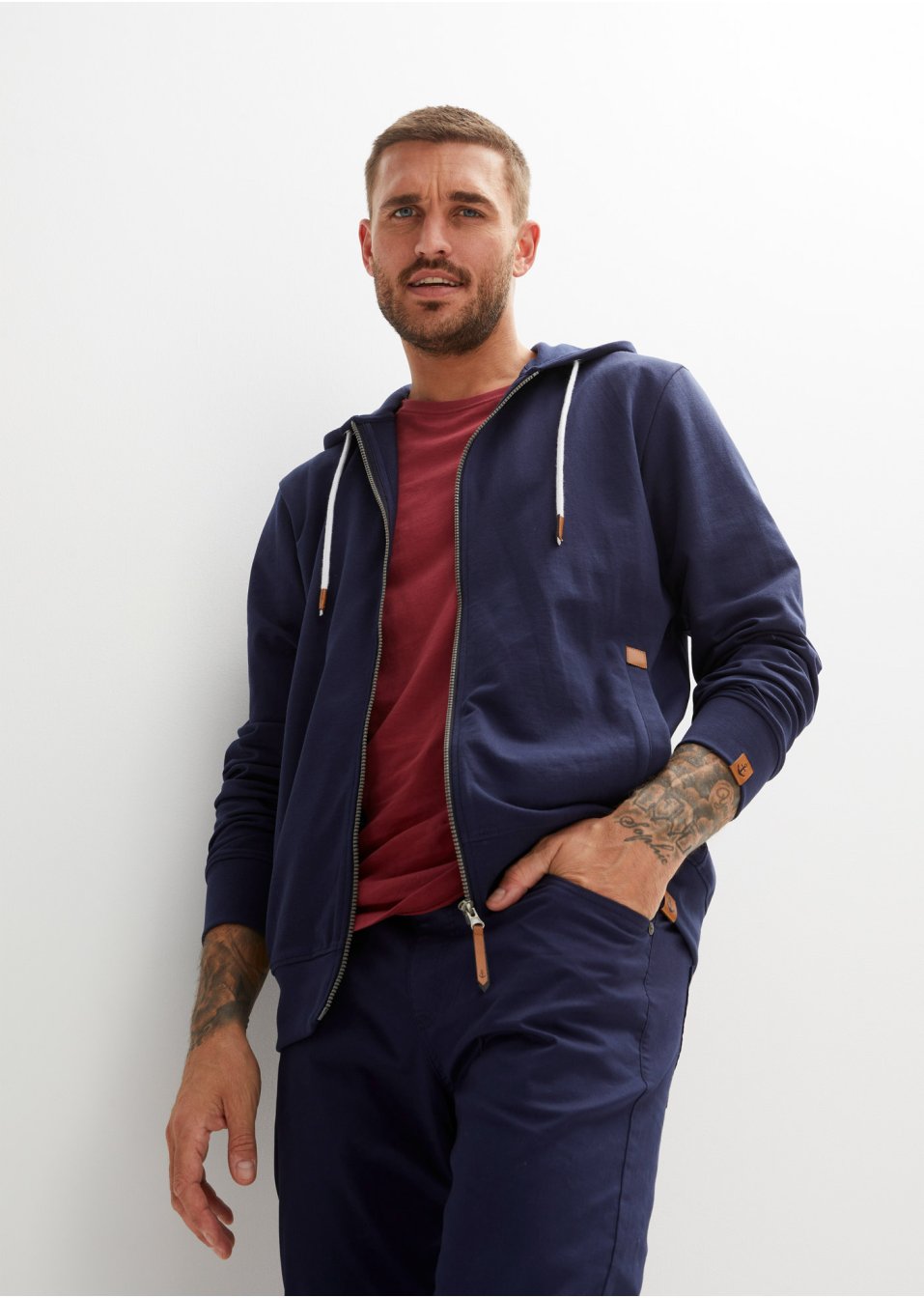 Gilet sweat-shirt à capuche avec polyester recyclé