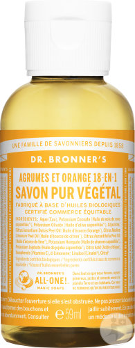 Dr Bronner's Savon Liquide Agrumes Et Orange Flacon 59ml