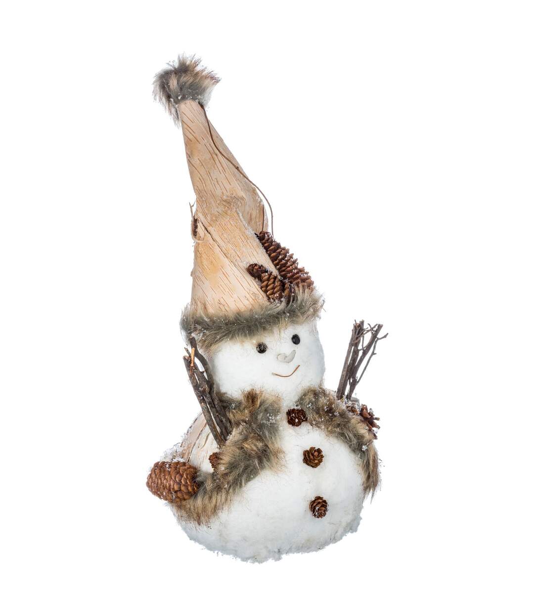 Décoration de Noël en bois petit bonhomme Terre sauvage - Beige
