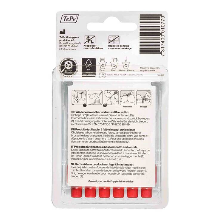 Tepe Interdentalbürste 0,5mm rot, 6 St