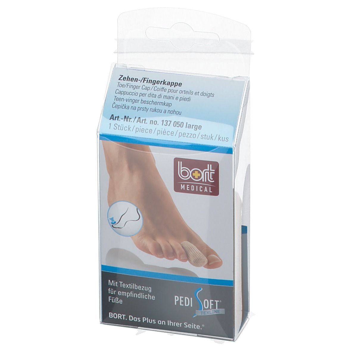 BORT PediSoft® TexLine Zehen-/Fingerkappe Gr. L