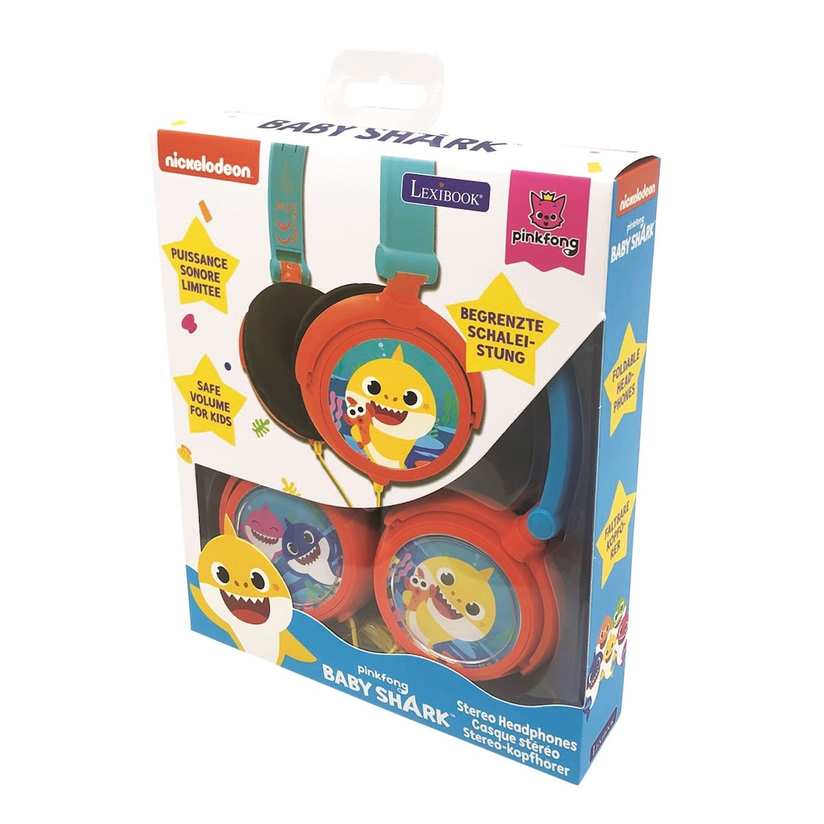 Baby Shark Stereo Wired sammenleggbare hodetelefoner
