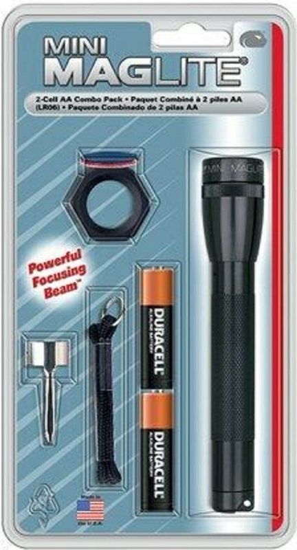 Maglite | Mini Zaklamp combo set | Incl. 2 AA batterijen | zwart