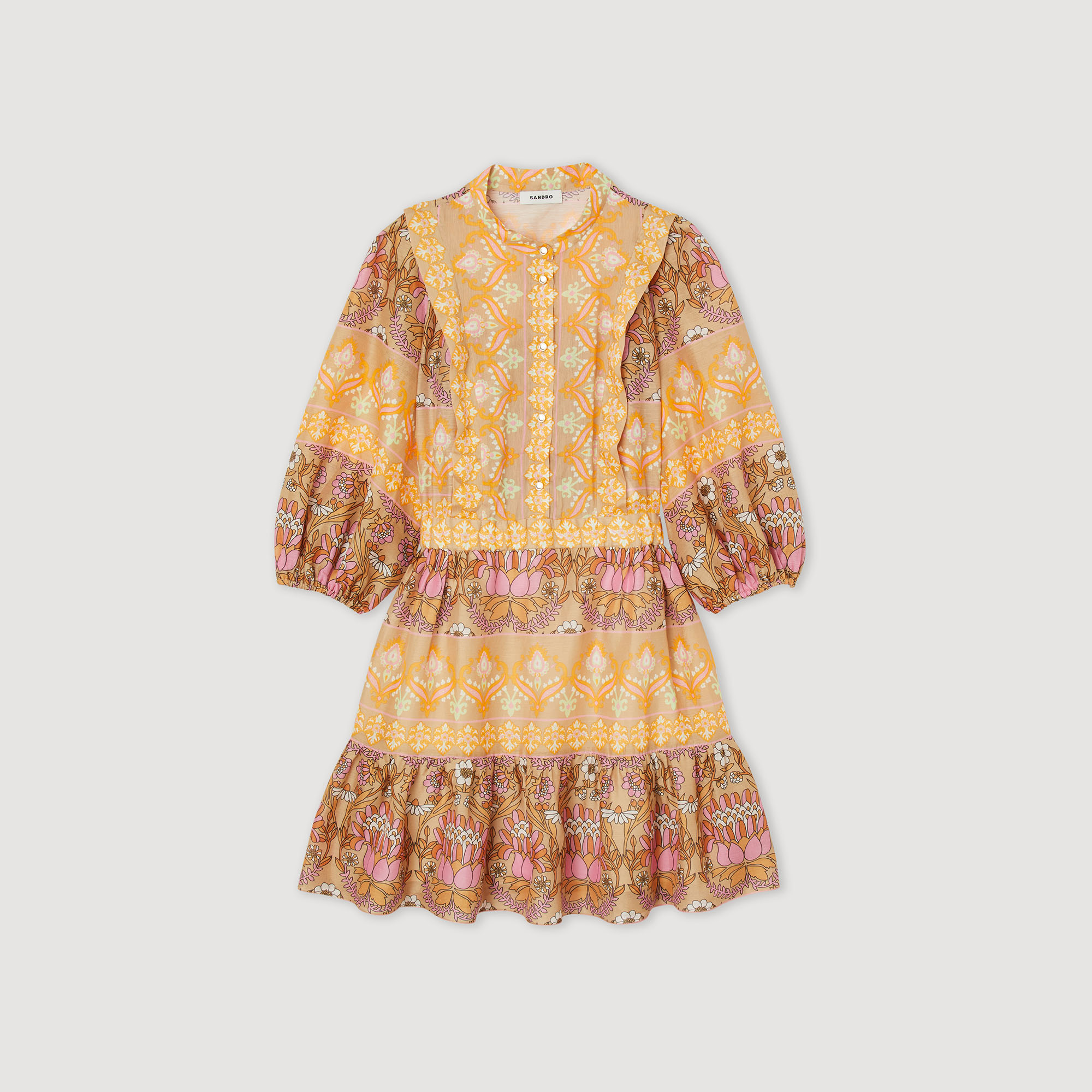 Robe courte imprime mix foulard