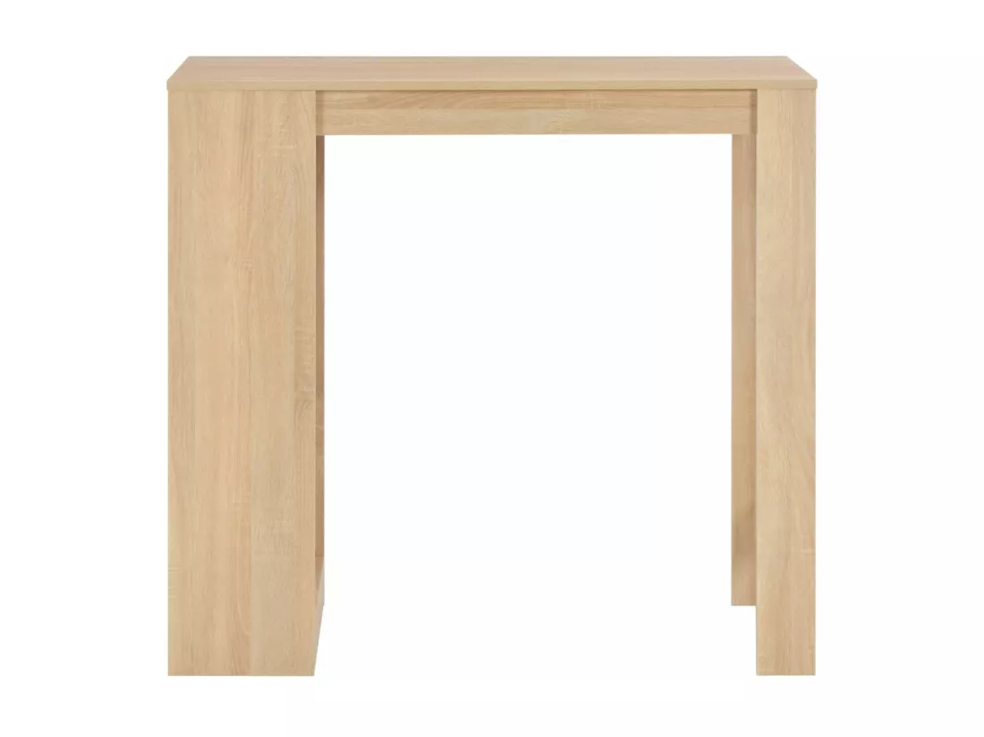 Table de bar avec étagère Chêne 110x50x103 cm