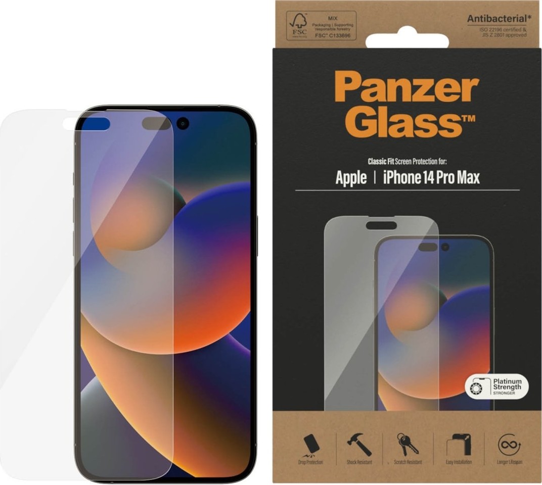 PanzerGlass™ - Skærmbeskyttelse Apple iPhone 14 Pro Max - Classic Fit