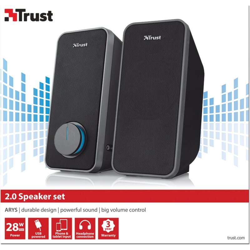 Trust 20179 haut-parleur Noir Avec fil 14 W