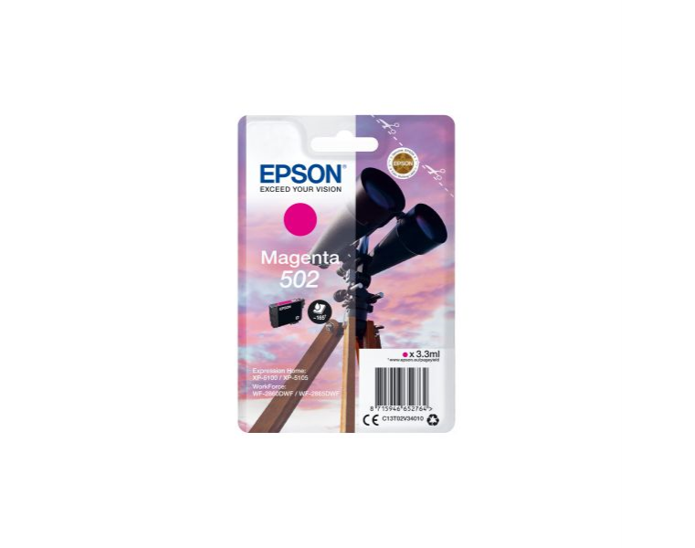 TINTEIRO EPSON MAGENTA 502 EPSC13T02V34020