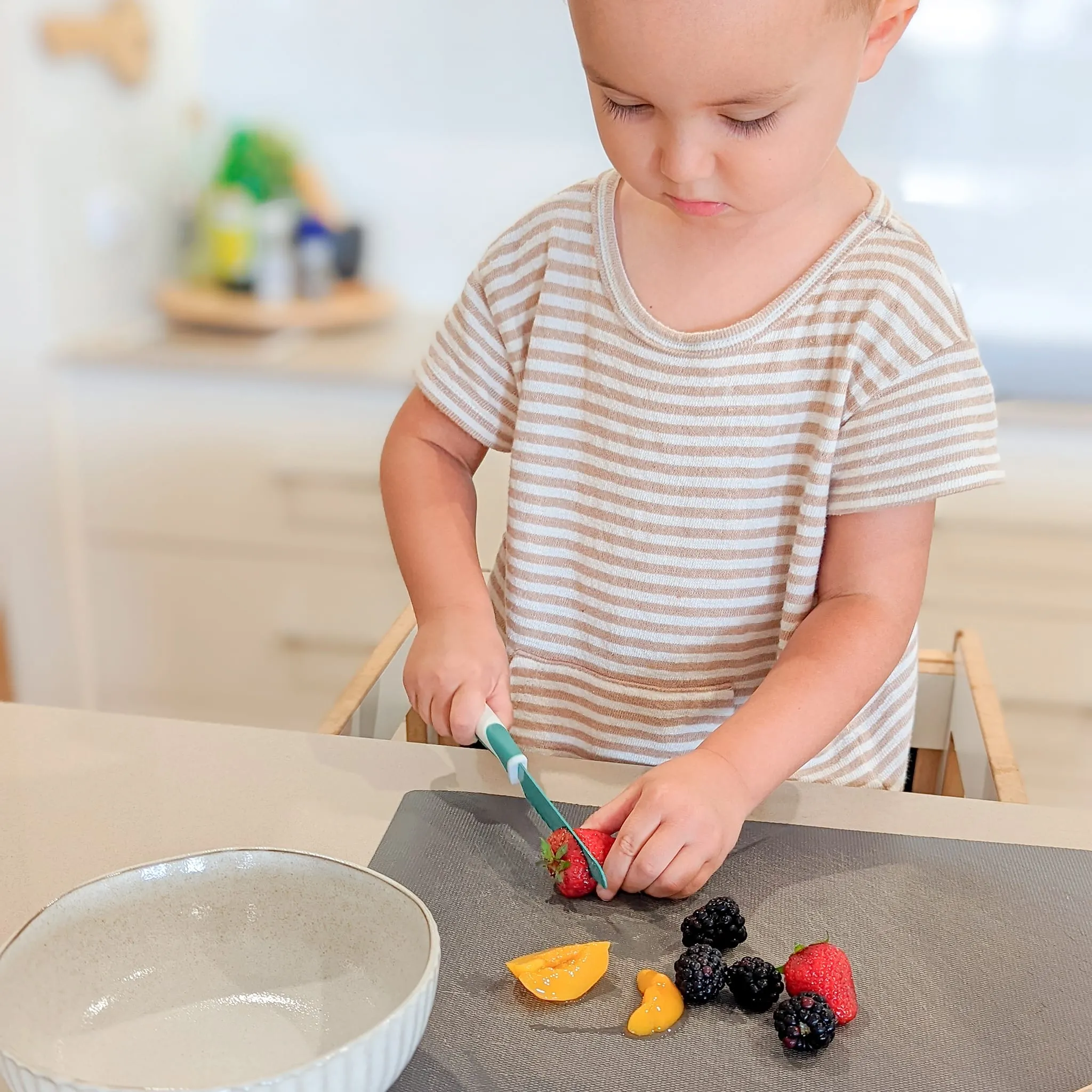 Kiddikutter Couteau Sécuritaire pour Enfant – Vert Sauge