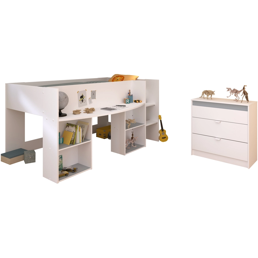 Parisot Kinderzimmer Set 2tlg Pirouette 16  Weiß Weiß