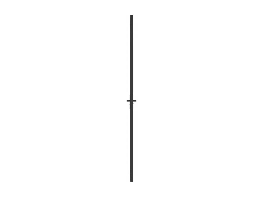 Porte intérieure 76x201,5 cm Noir Verre ESG et aluminium