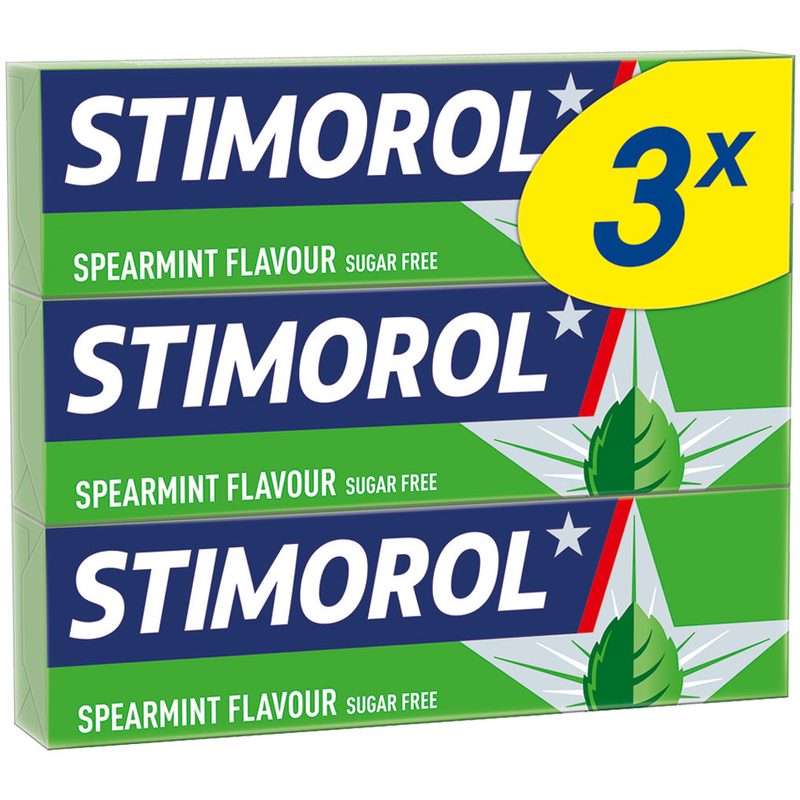 Stimorol Kaugummi Spearmint, 14 g, 3 Stück
