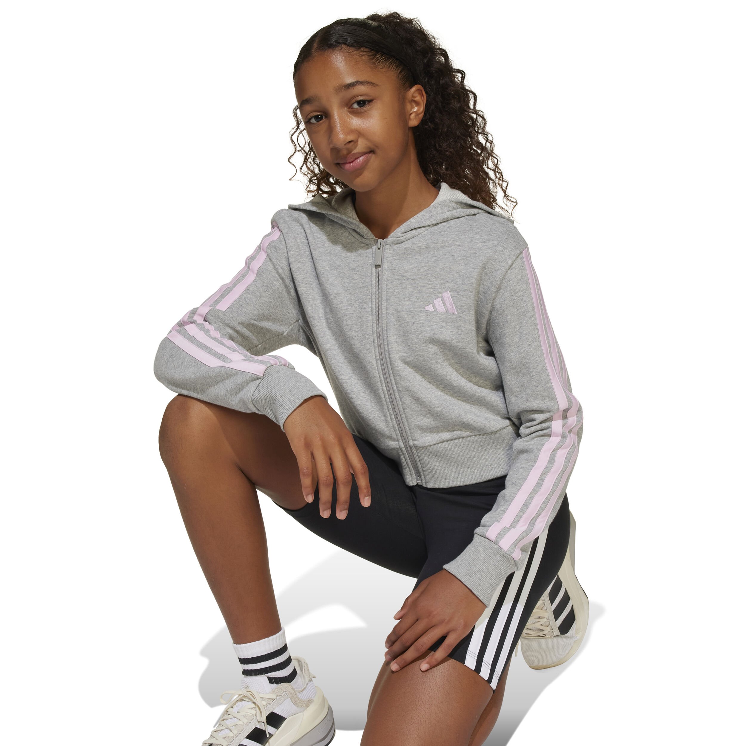 adidas Essentials Crop Gilet En Coton Enfants - Gris